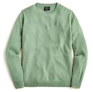 J CREW Men's Size Small 100% Cashmere Crewneck Sweater In Fresh Garland Green
